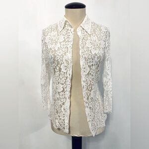Vintage Burberry Lace Blouse